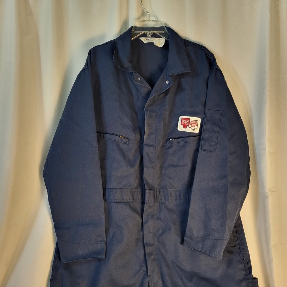 Vintage Key Imperial Men's Size 50 Regular Coveralls Postman Blue